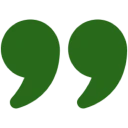 Dark background with green quotes
